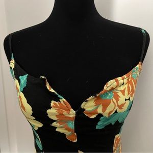 Flower Deep V cut tank top